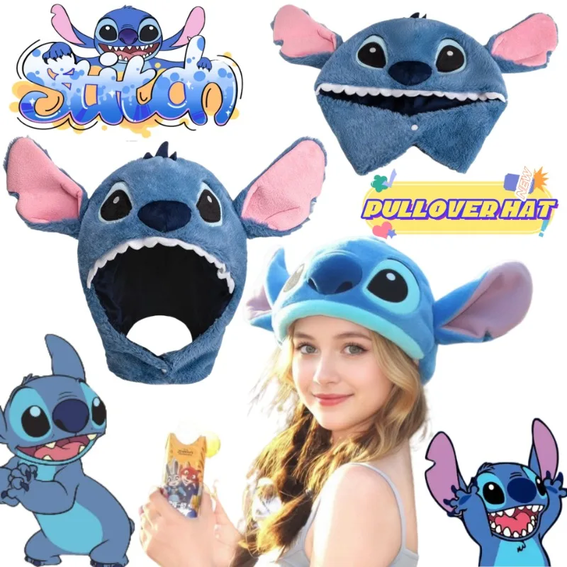 

Lilo & Stitch Angel модная и стильная пуловерная шапка для мужчин и женщин, осенне-зимняя ветрозащитная теплая шапка с защитой ушей