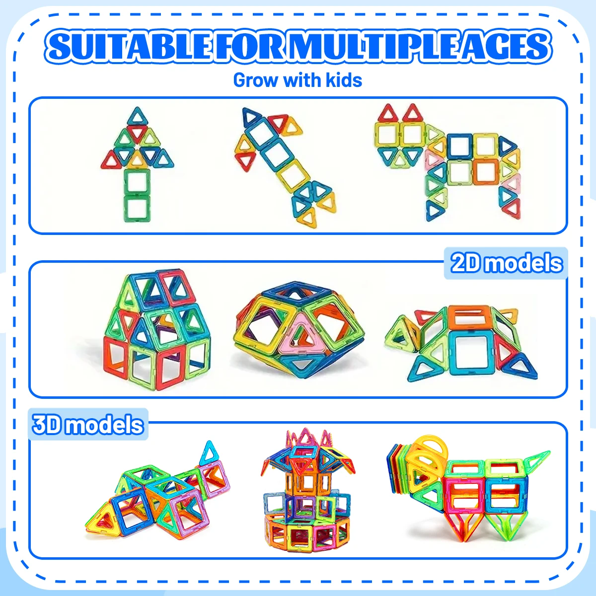 중간 크기 자기 빌딩 블록, DIY 자석 장난감 세트, 어린이 디자이너 건설, 어린이를위한 선물, 생일 할로윈 선물 장난감
