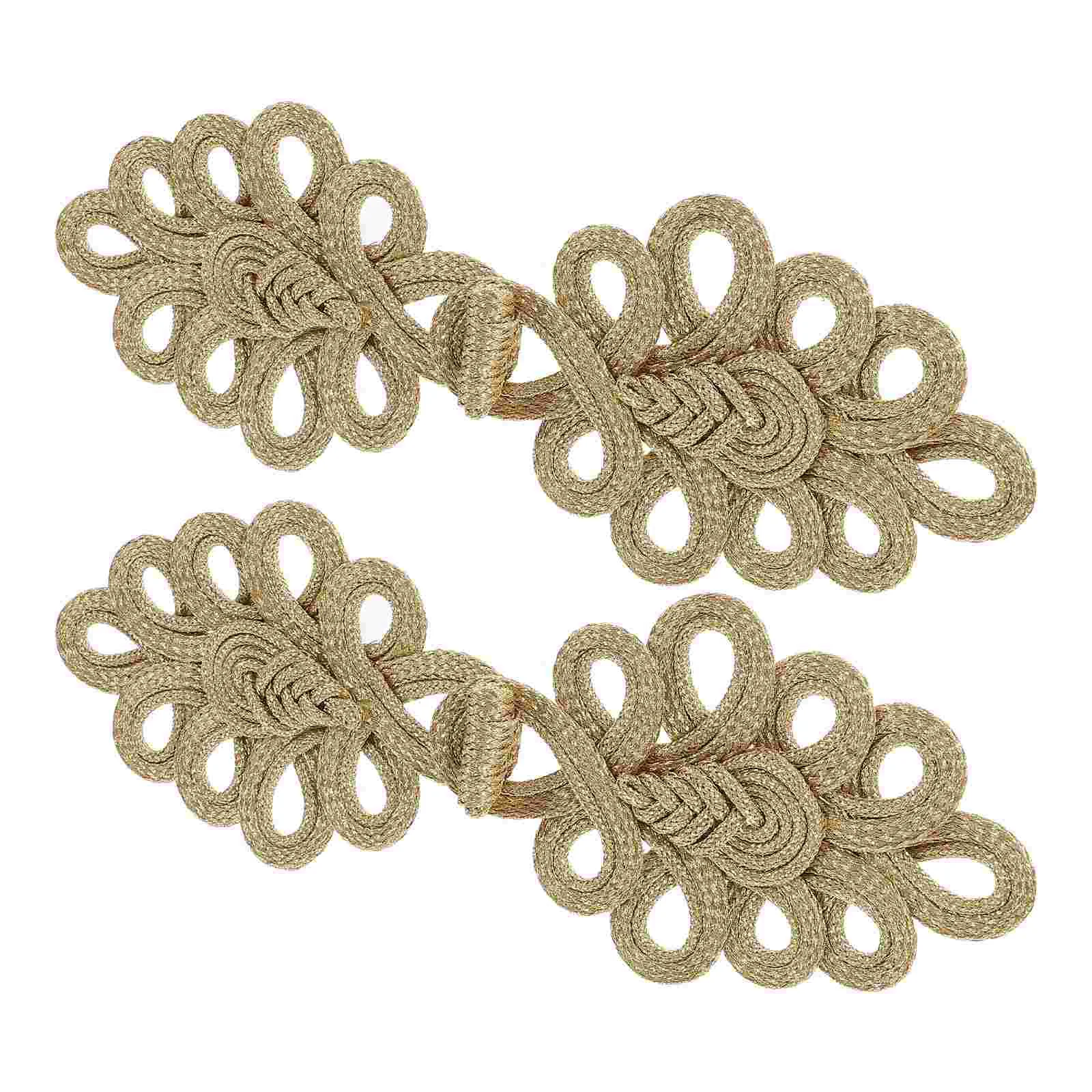 

2pcs Knots Sewing Buttons Chinese Sweater Fasteners Cloak Fasteners Suit Fasteners Buttons for Cheongsam Traditional Chines