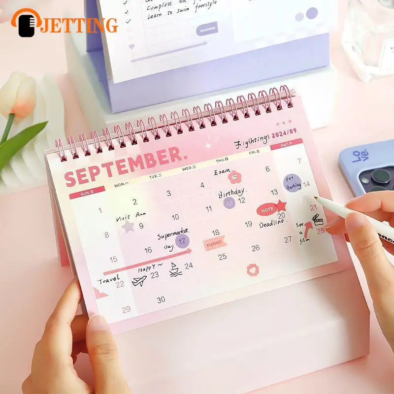 2024 Year Calendar Creative Minimalist Calendar Student Office Desktop Decoration Portable Monthly Calendar For Recording Events