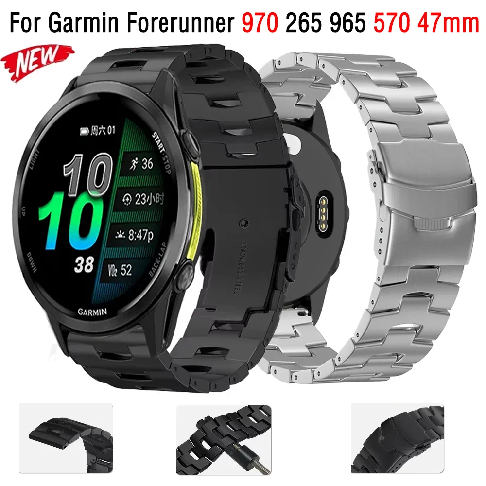 �y�Z�[�����z22mm�I���N���`�^���X�g���b�v Garmin Forerunner 970 965 265 570 47mm 265 Music �u���X���b�g Garmin Vivoactive 4 Garmin Venu 4 45mm�Ή�