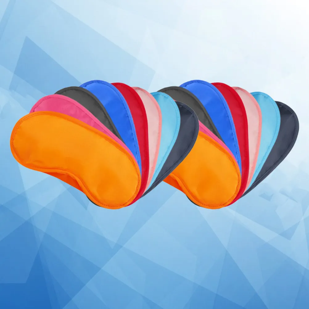 34Pcs Sleeping Eye Mask Polyester Eye Shade Travel Blindfold Light Blocking Elastic Strap Comfortable for Home Hotel Train