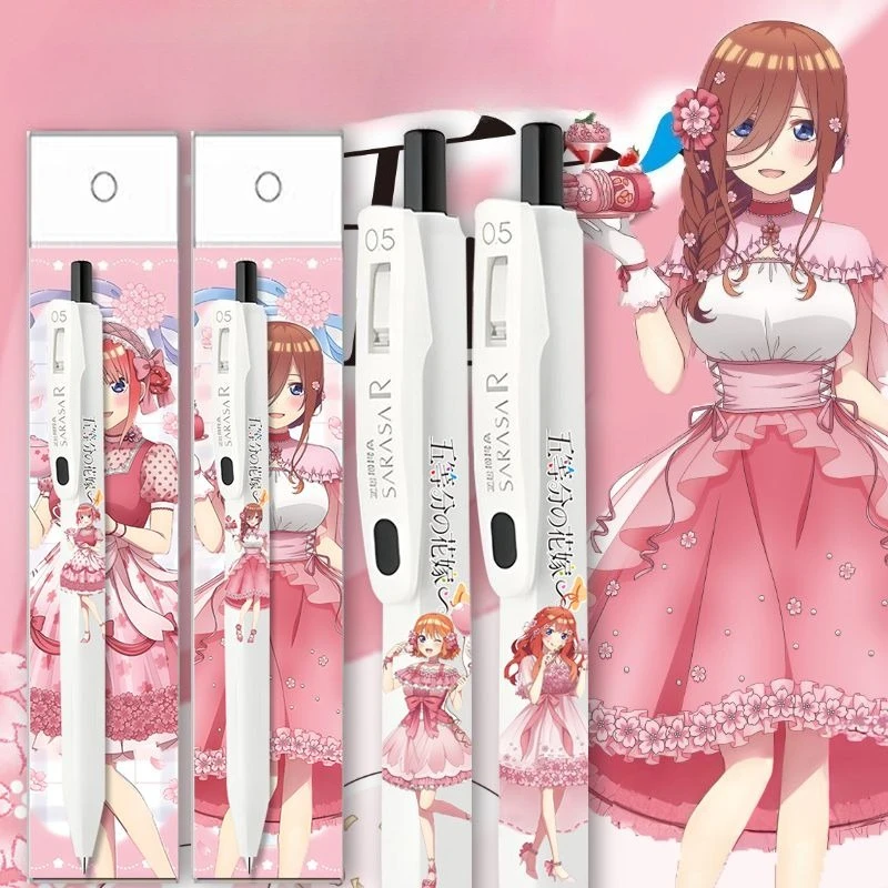 The Quintessential Quintuplets Nakano Ichika Nino Yotsuba Itsuki Miku gel pen high value DIY quick-drying press pen black pen