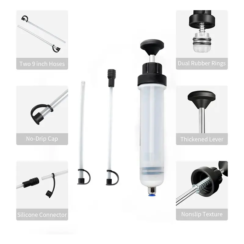 24-Hour Delivery Automotive Fluid Extractor Pump, 200 Cc Oil Extractor Pump With Hose, Sealed Upgraded Oil Change System