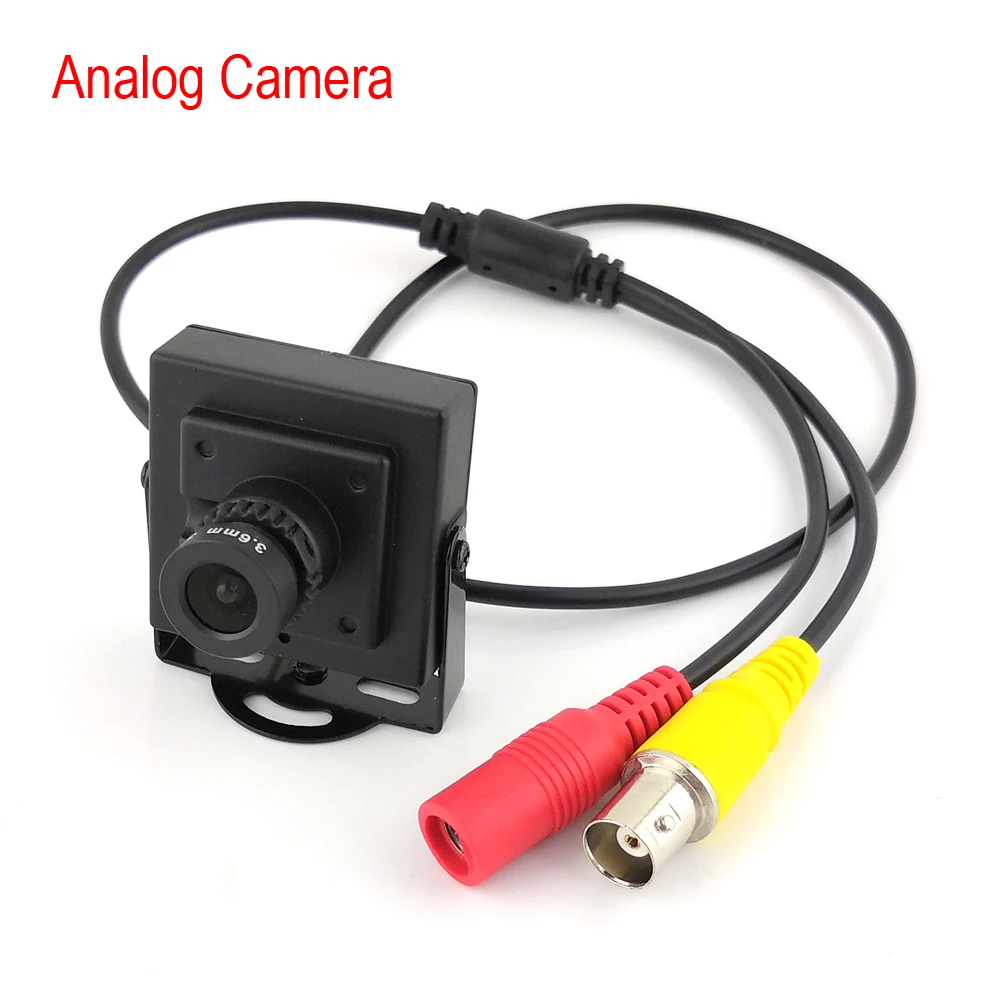 1000TVL Color CCTV Mini Analog Security Camera Metal Body CVBS Front View Surveillance CAM