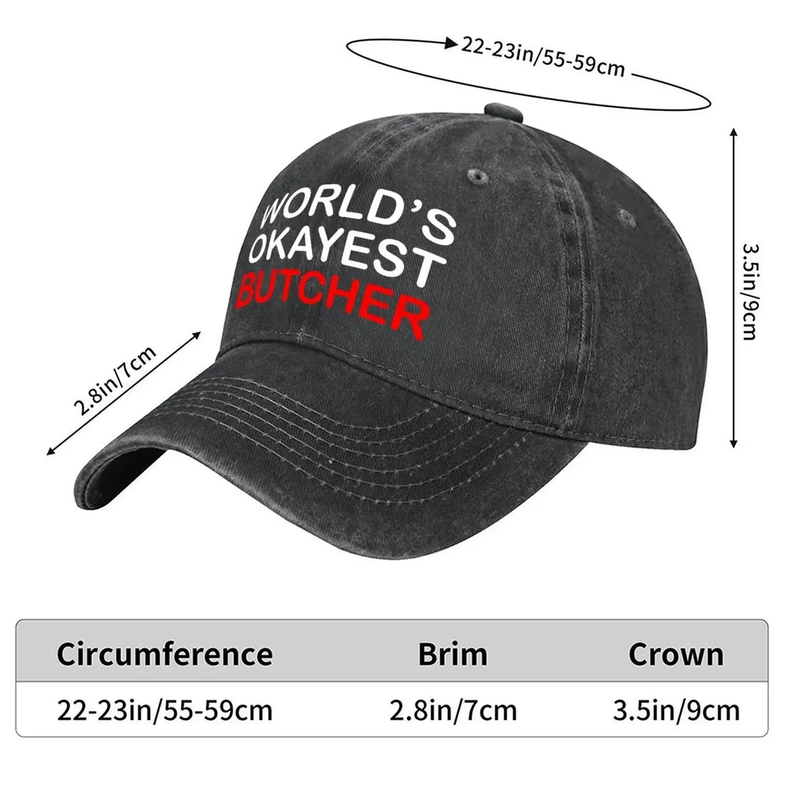 2026 Witty Butcher Butchery Baseball Cap Big Size Hat Winter hat golf hat genuine Military Tactical Cap Women's Beach Men's