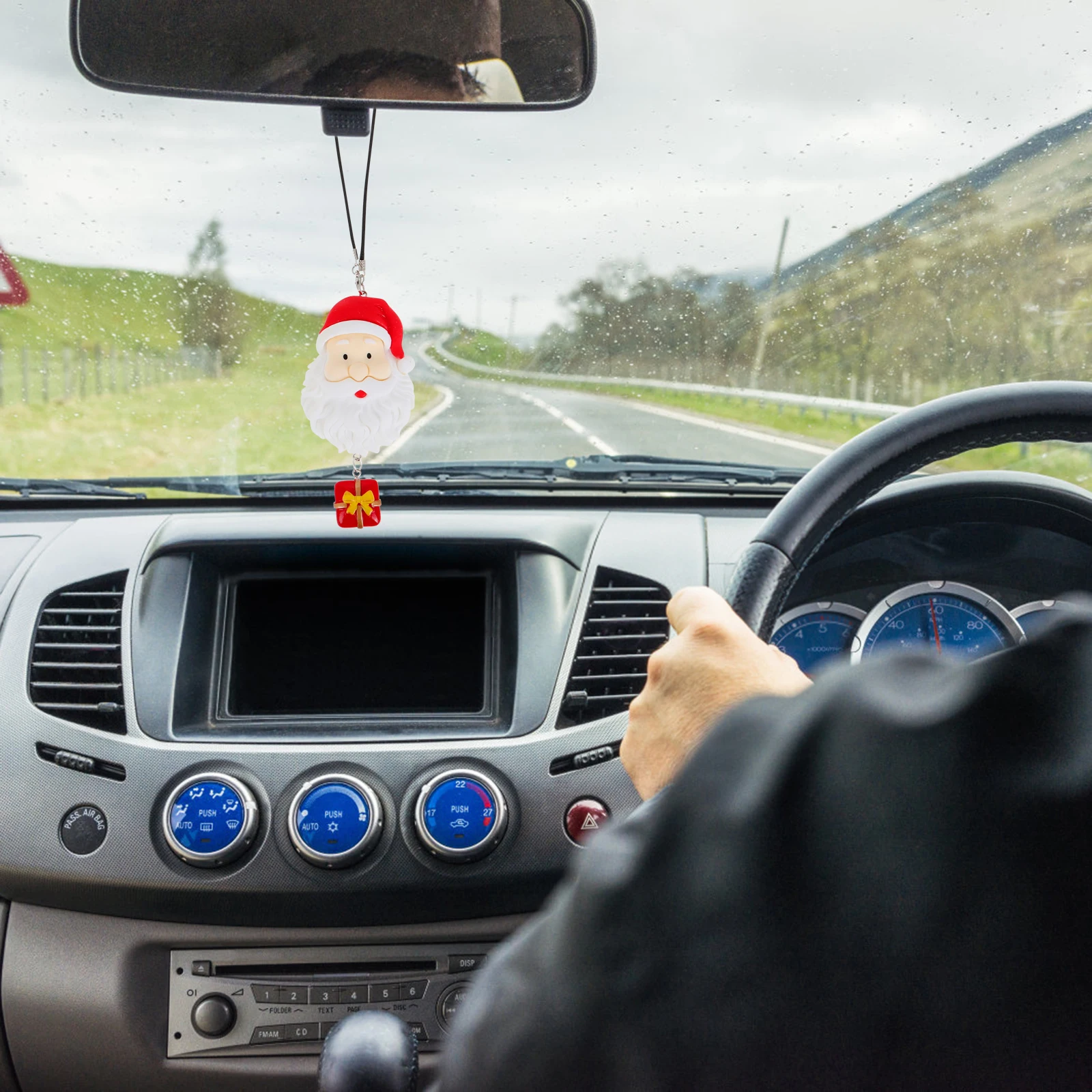 

Snowman Decorative Pendant Car Bracket for Rear View Mirror Decorations Interior Ornament Cartoon Pendants