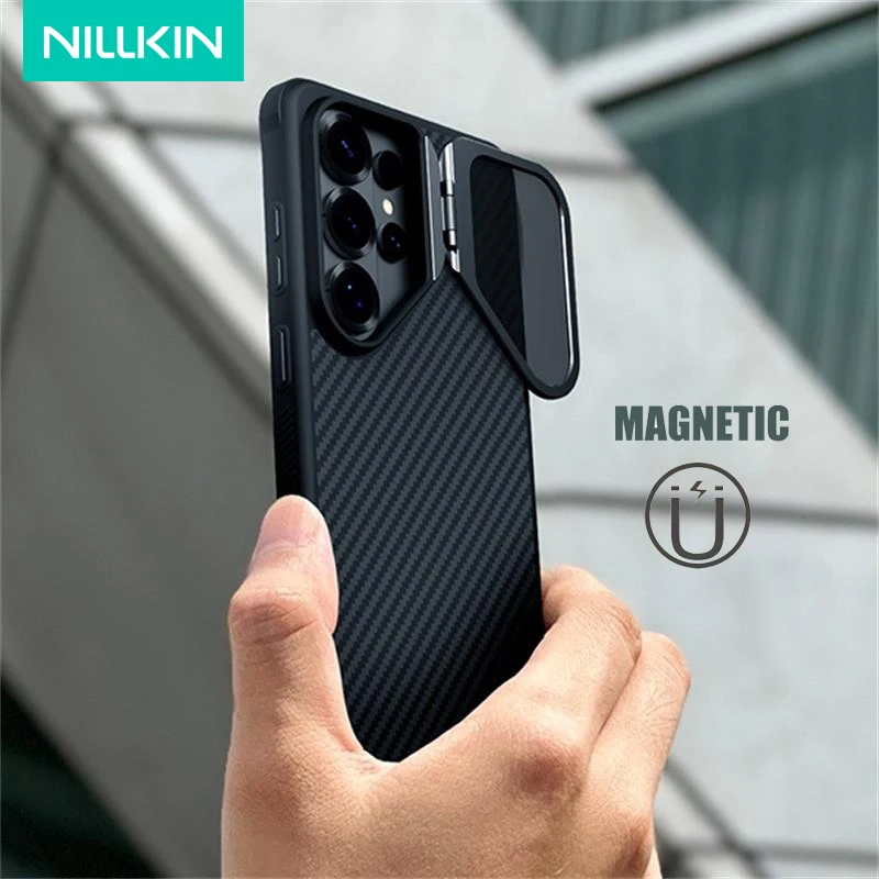 

NILLKIN For Samsung Galaxy S26 Ultra MagSafe Case CarboProp Aramid Fiber Magnetic Case Phone Holder Camera Cover For S26 Ultra