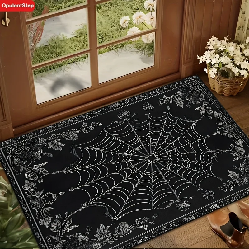3D Glowing Skull Sewer Halloween Doormat Front Door Back Door Entryway Bathroom Floor Mat Kitchen Patio Veranda Home Decor
