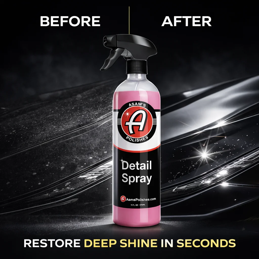 Car Detail Spray 16 oz – Quick Detailer for High Gloss Shine, Waterless Wash and Streak-Free Finish