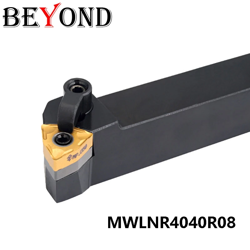 BEYOND MWLNR Externer Drehwerkzeughalter MWLNR4040R08 MWLNL4040R08 MWLNR4040 Drehwerkzeug Fräserschaft CNC-Schneidemaschine Stange