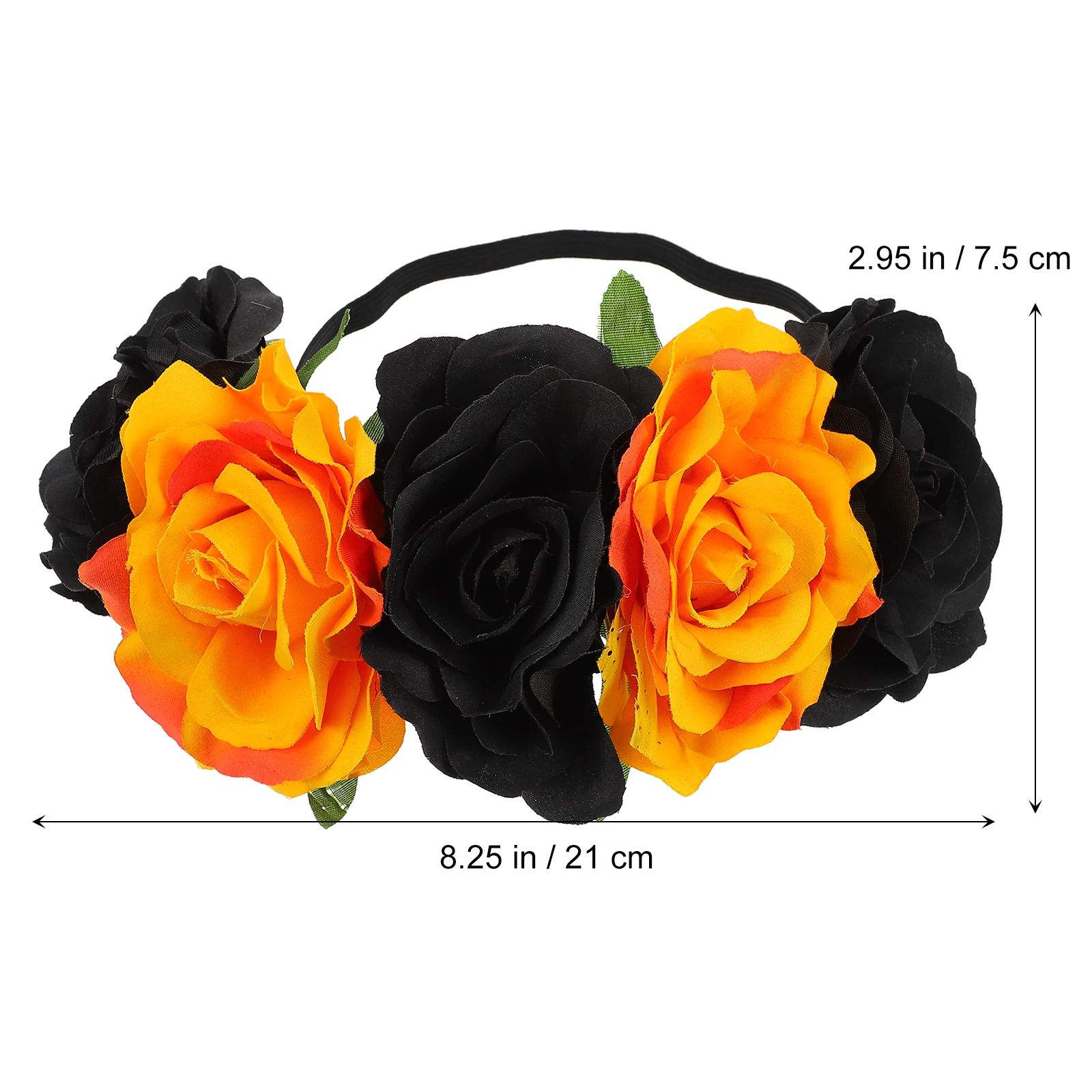 

Elastic Floral Headband Halloween Flower Accessory for Fancy Dress Party Cosplay Performance