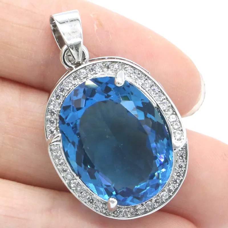 

8g Real 925 Solid Sterling Silver Pendant Fantastic Changing Zultanitel Alexandrite Topaz Kunzite London Blue CZ Daily Wear