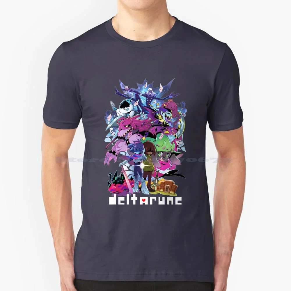 Fun Of Dltarune T Shirt 100% Cotton Tee Kris Susie Ralsei Toby Fox Undertale Temmy Chara Frisk Sans Papyrus Undyne Alphys