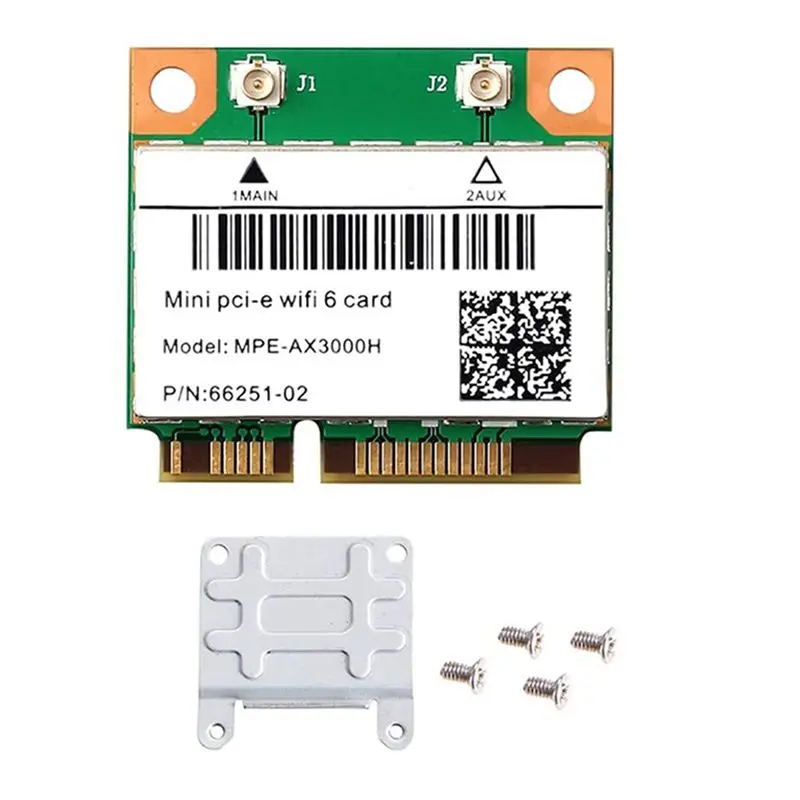 AT82-Wifi 6 MPE-AX3000H 2974Mbps Wireless Half Mini PCI-E Wifi Card Bluetooth 5.0 Dual Band 2.4G/5G Wlan Network Card Adapter