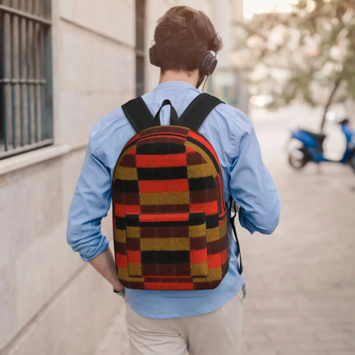 District Line Moquette Seat Cover Student Backpack School Bag Hiking Travel Daypack for Men Women Bookbag Shoulder Bags
