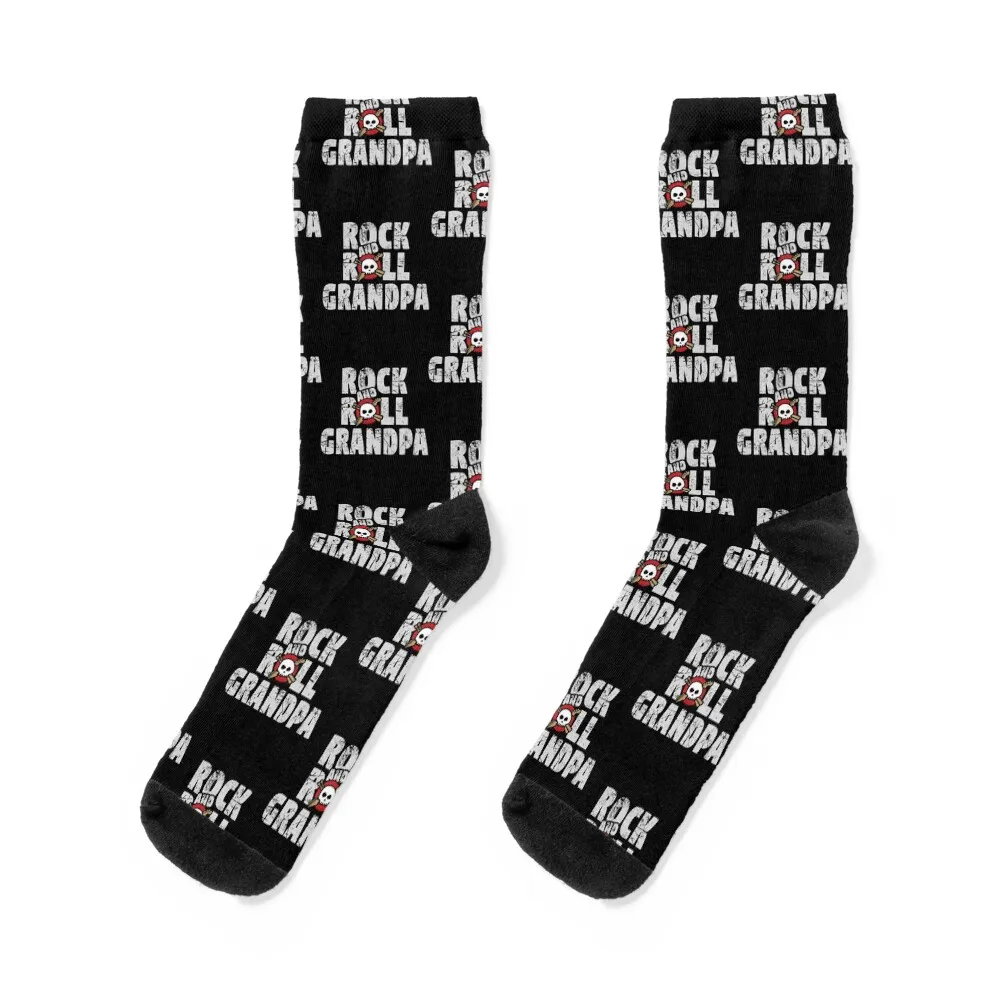 Rock And Roll Grandpa Socks golf sports and leisure gifts Stockings man Socks For Man Women's