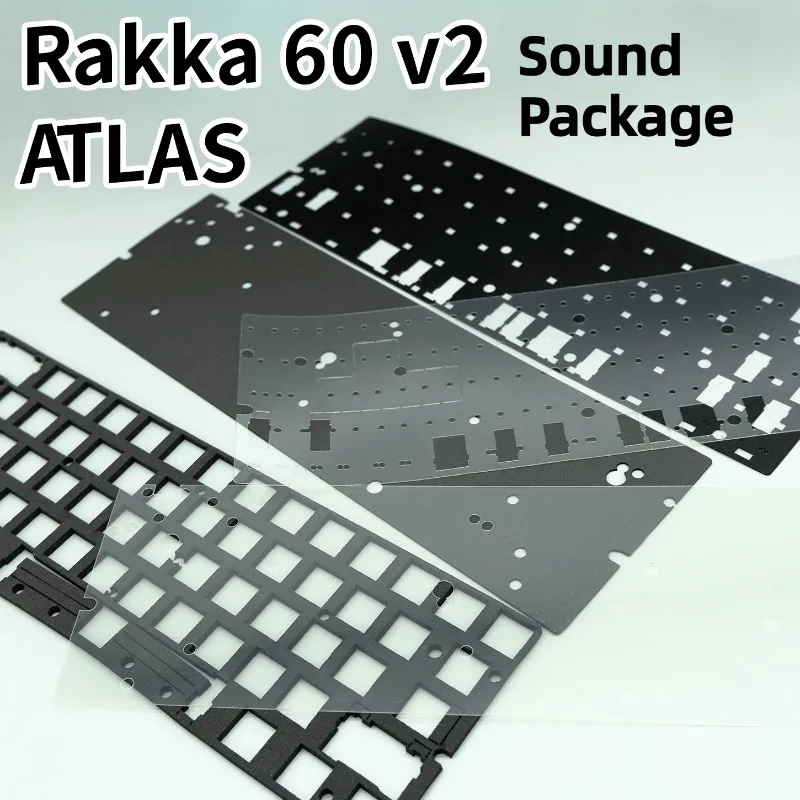 

RAKKA 60 V2 ATLAS Sound Package Customized Inoue Poron 6.25u Positioning Plate Set for Gaming Mechanical Keyboard Accessories