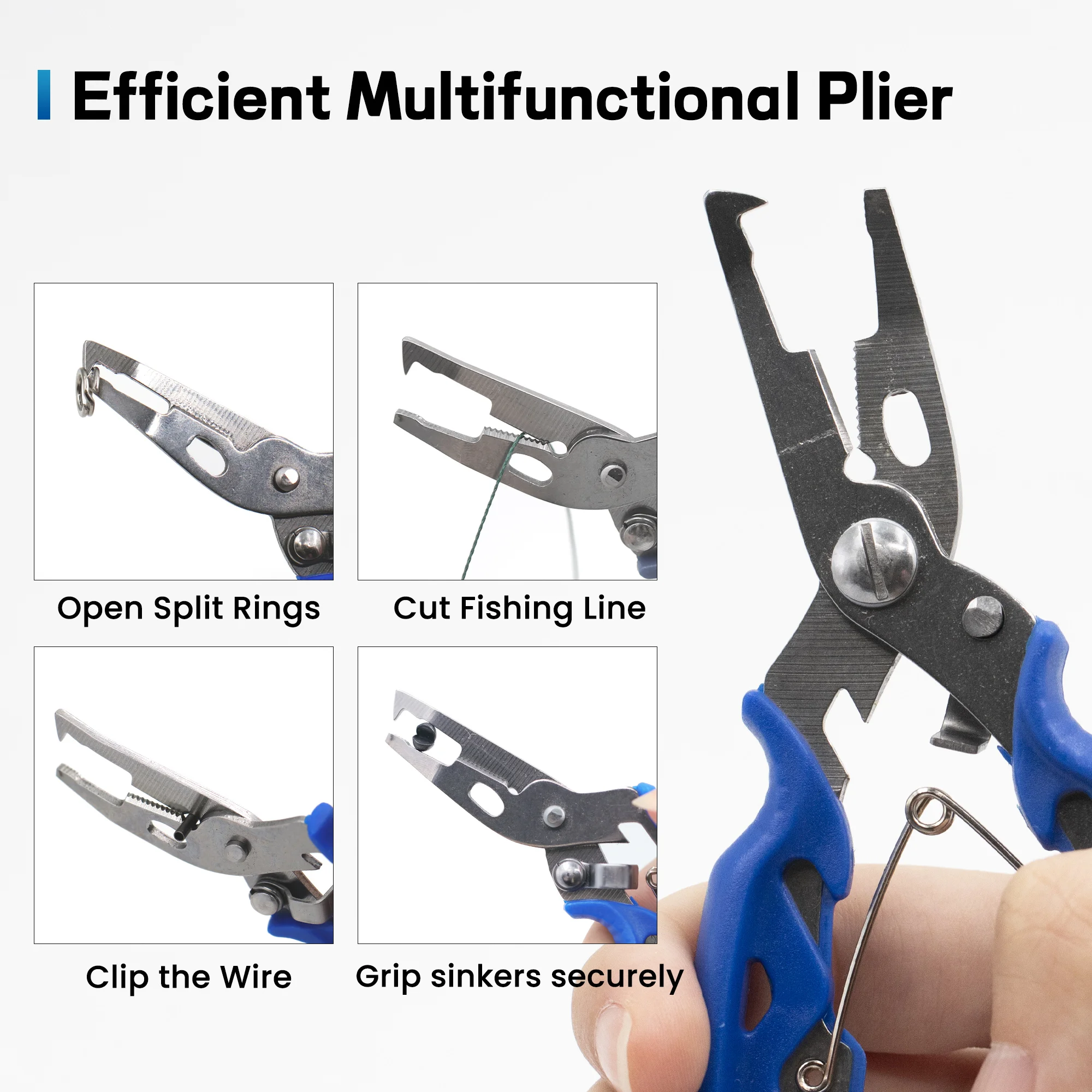 9KM Fishing Split Rings with Plier Kit 260-280pcs Fishing Ring Lure Connector Stainless Steel Split Ring Saltwater Freshwater - view 6