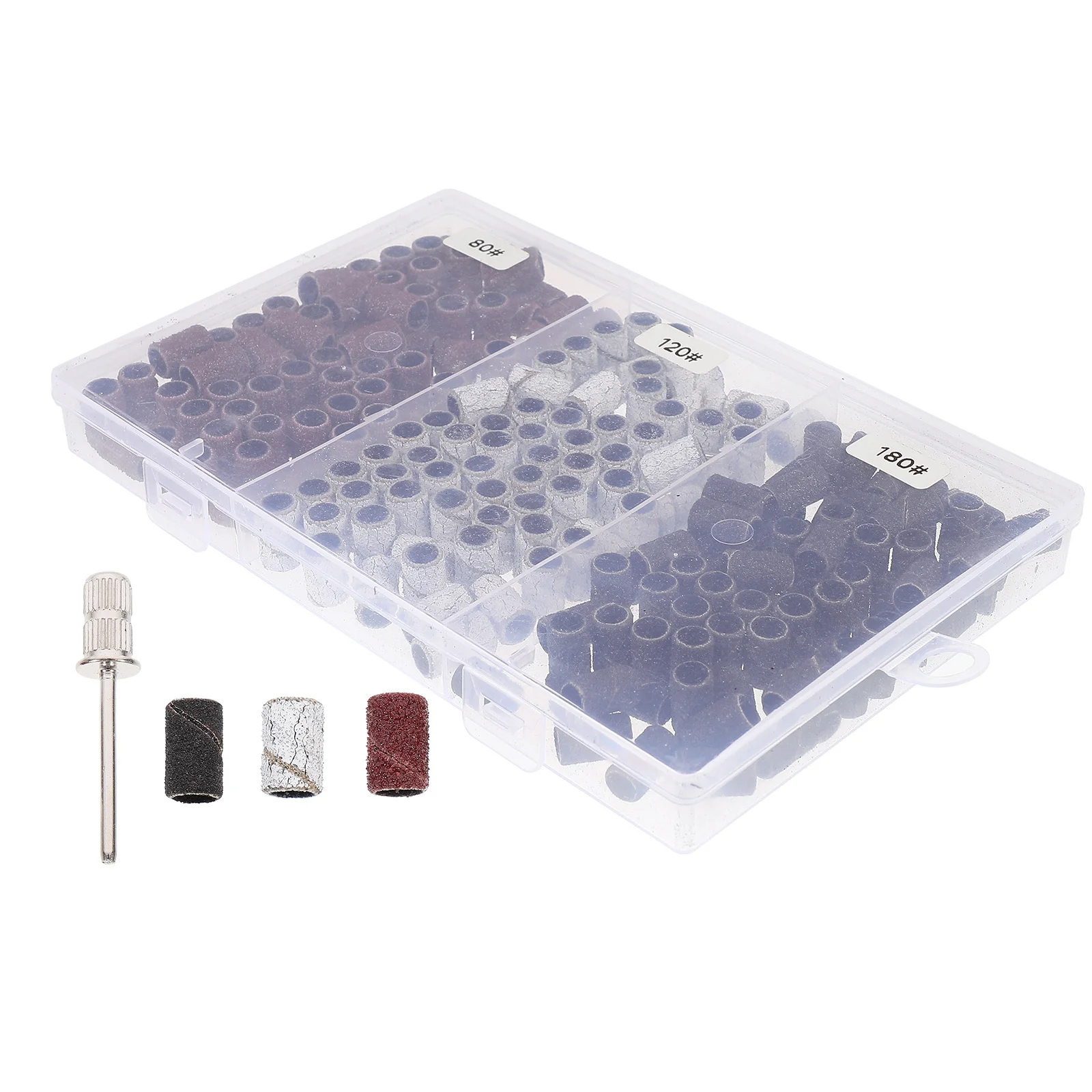 

210pcs Manicure Grinding Head Sand Ring Nail Polishing Tool For Natural Nail Grinding Dead Skin Removal Glue Cleaner Kit Home