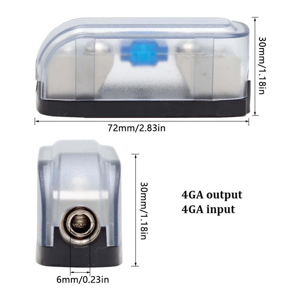 30-150A fusibile Audio per auto portafusibile di alimentazione lega resistenza alle alte Temperature accessori per rimontaggio Audio per auto dispositivo di protezione del circuito