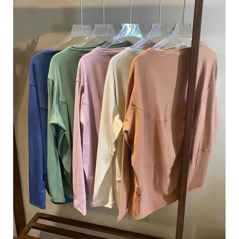 

Lemon Women Back in Action Long Sleeve Shirt Loose Breathable Sport Flowing Moisture Wicking T-shirt Top Athletic Pilates Shirts