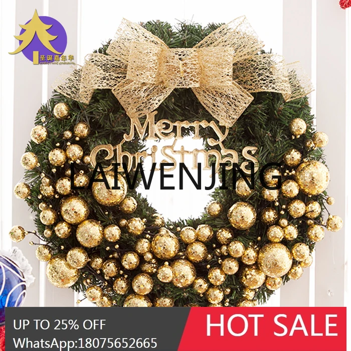 

Festive decoration 80/50/60/cm gold silver Christmas wreath hotel home shopping mall window pendant