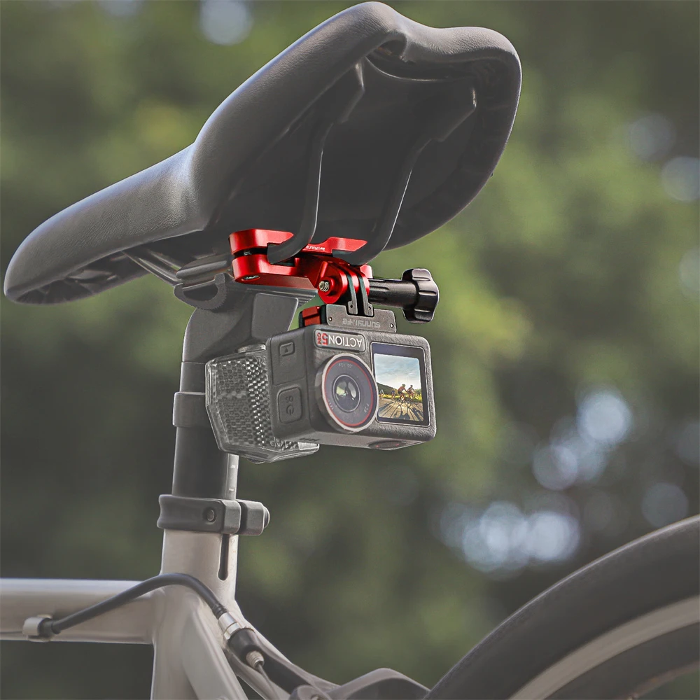 حامل السكك الحديدية لمقعد الدراجة/الدراجة لـ DJI OSMO Action5 4/Insta360 ACE Pro/Gopro Hero ملحقات رياضية قفل المسمار الإفراج السريع