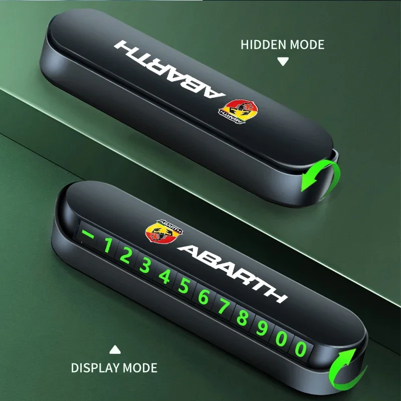 Luminous Car Temporary Parking Card Phone Number Plate For Abarth BMW M Mercedes Benz AMG Audi Sline Volkswagen Suzuki Chevrolet - view 5