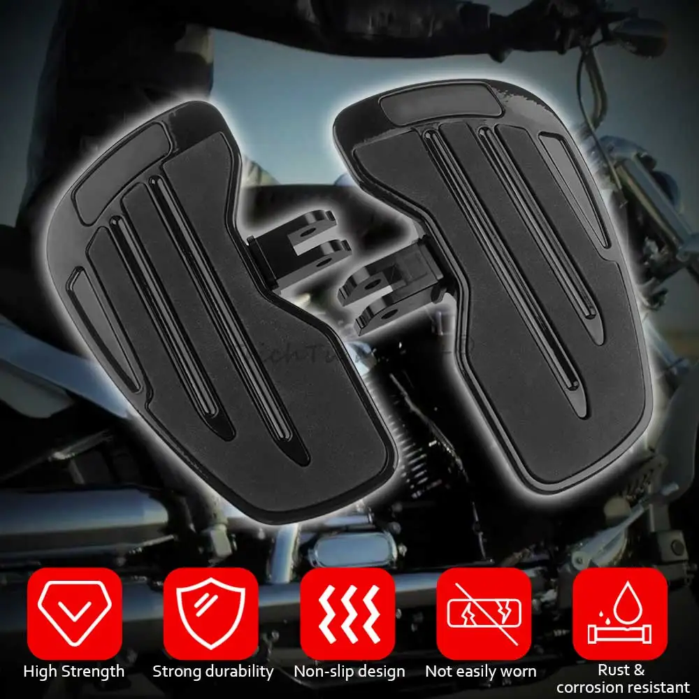 Motorcycle Rider Floorboards Foot Rest Pedal Driver Floorboard Wide Footrest For Harley Softail Breakout Fat Bob Street Bob FXLR