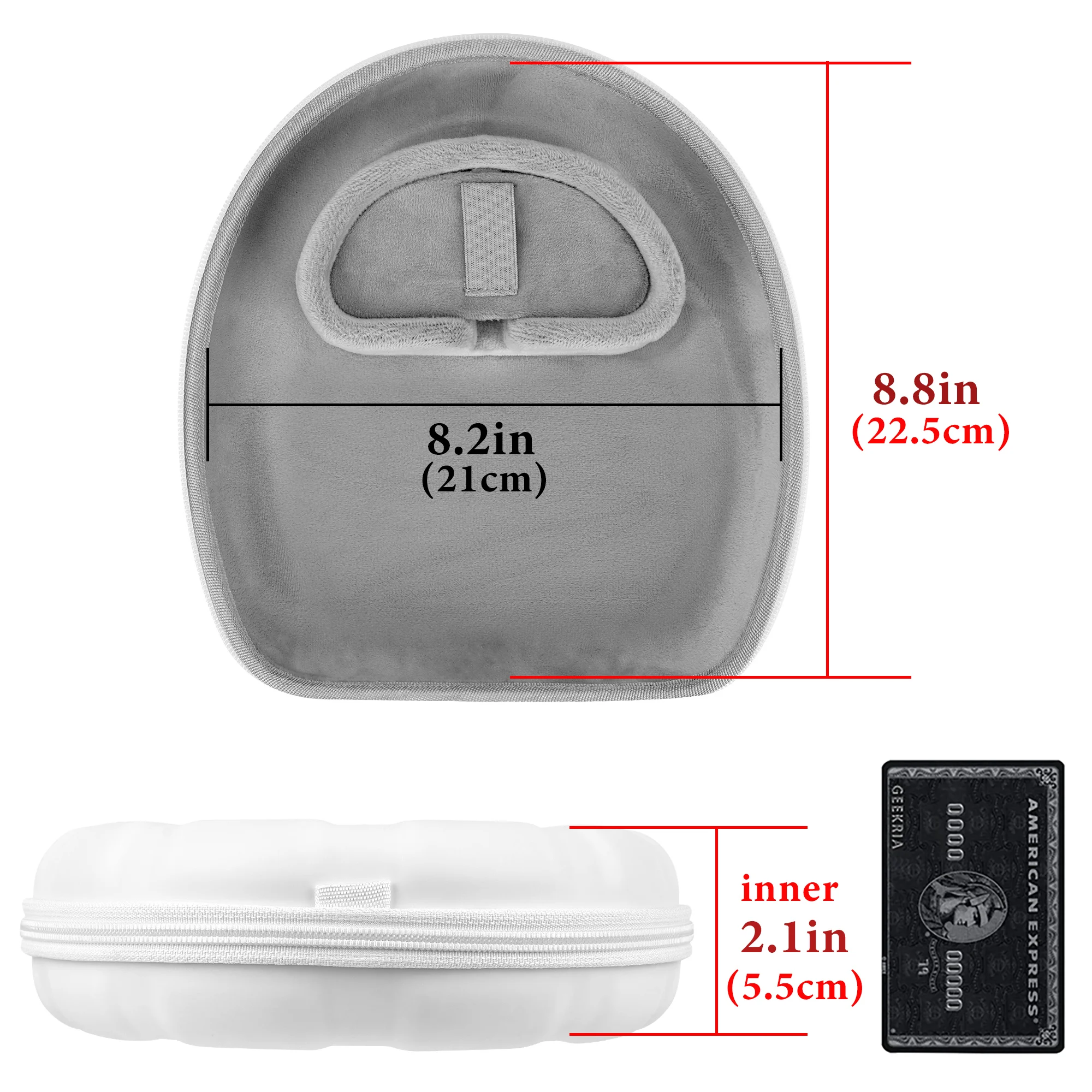 حافظة سماعات شحن Geekria PRO متوافقة مع Sennheiser PXC 550-II، B&O Beoplay H9/HX