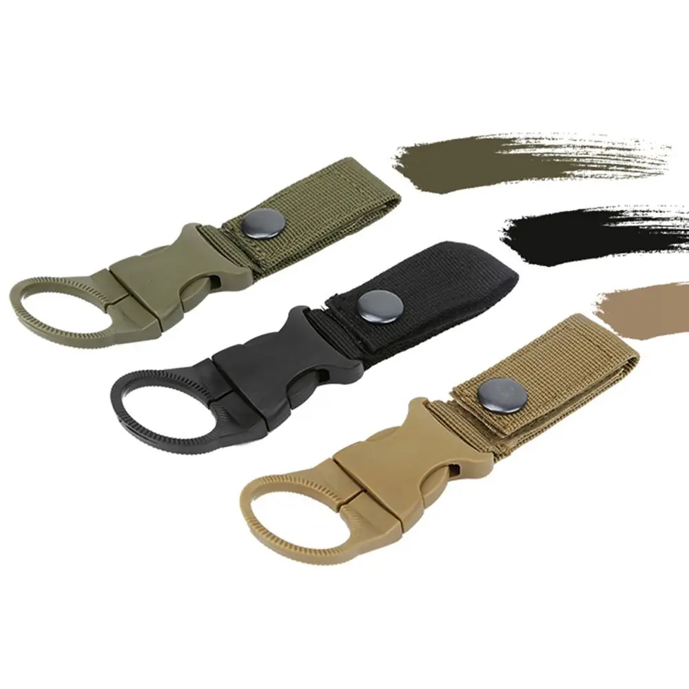 Outdoor Camping Hiking Backpack Buckle Carabiner Belt Nylon Webbing Buckle Water Bottle Buckle Hook Water Bottle Holder Clip