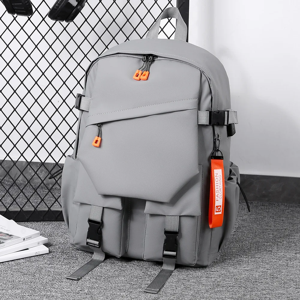 Waterproof polyester multi-functional backpack, men's large-capacity travel backpack, student multi-pocket schoolbag