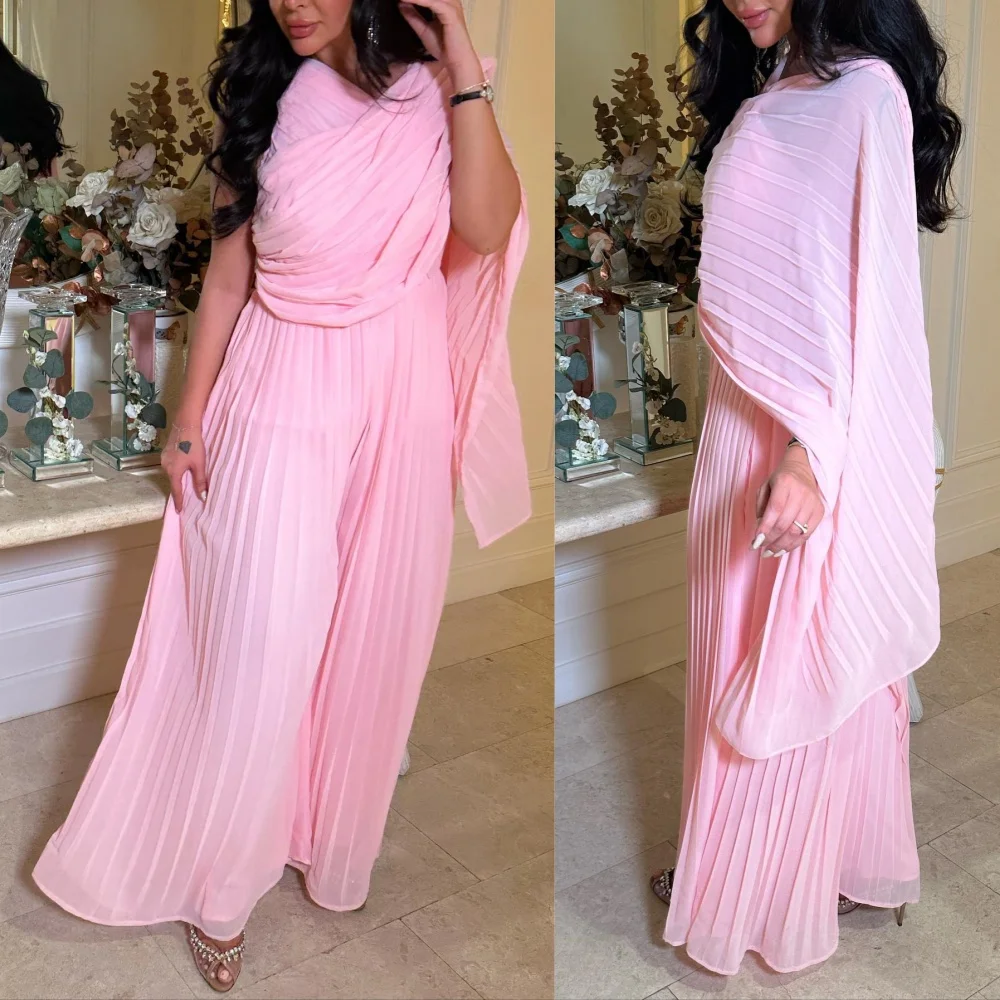 

Prom Simple One-shoulder A-line Homecoming Dresses Draped Chiffon Formal Occasion Gown فساتين طويلة كوكتيل vestidos de fiesta