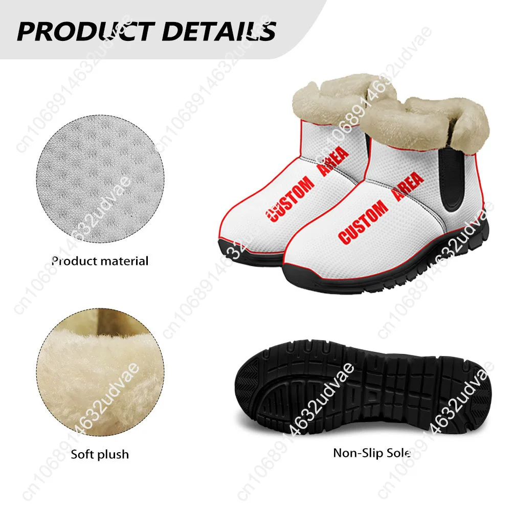 Le Monde Chico zapatos de felpa botas PNL álbum rapero francés hombres mujeres mantener caliente zapatillas bota casual deportes zapatilla personalizada negro