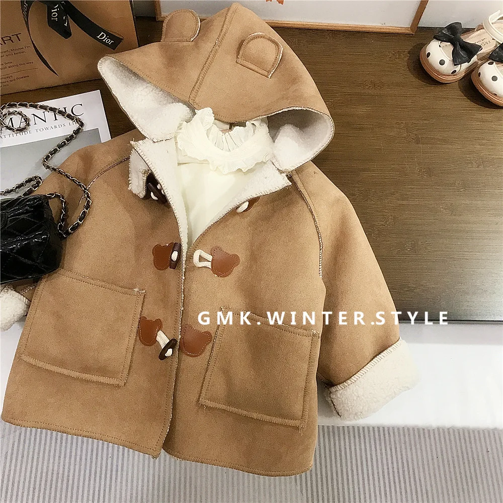 Girls' Autumn and Winter Fleece Jacket, New Integrated Fleece Sweater, New Girls' Winter Warm Top