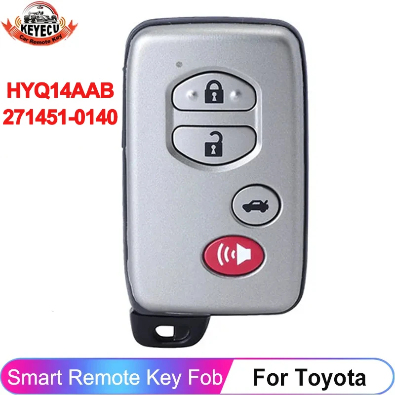 

HYQ14AAB 271451-0140 Smart Card Remote Key Fob For 2007 2008 2009 Toyota Camry Avalon Highlander RAV4 Corolla Kluger Landcruiser