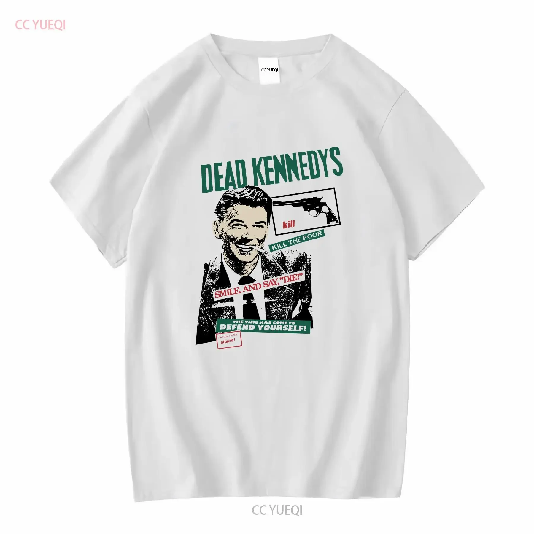 DEAD KENNEDYS KILL THE POOR NEW WHITE T SHIRT long or short sleeves vintage Washed Breathable graphic Stylish Versatile Unisex