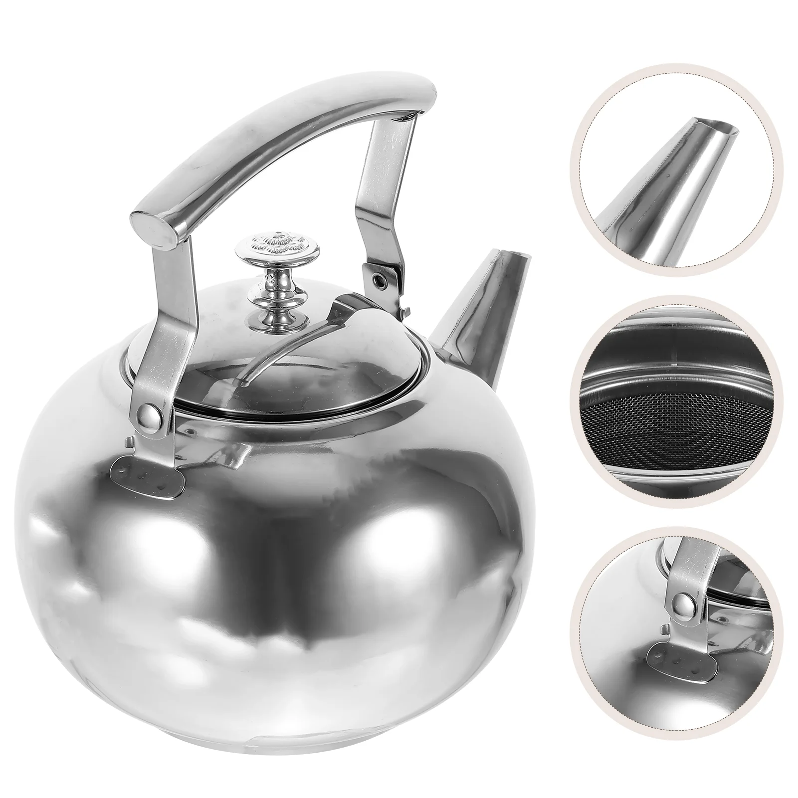 Induction Stove Kettle Pot Whistling Teakettle Outdoor Stainless Steel Teapot Filter