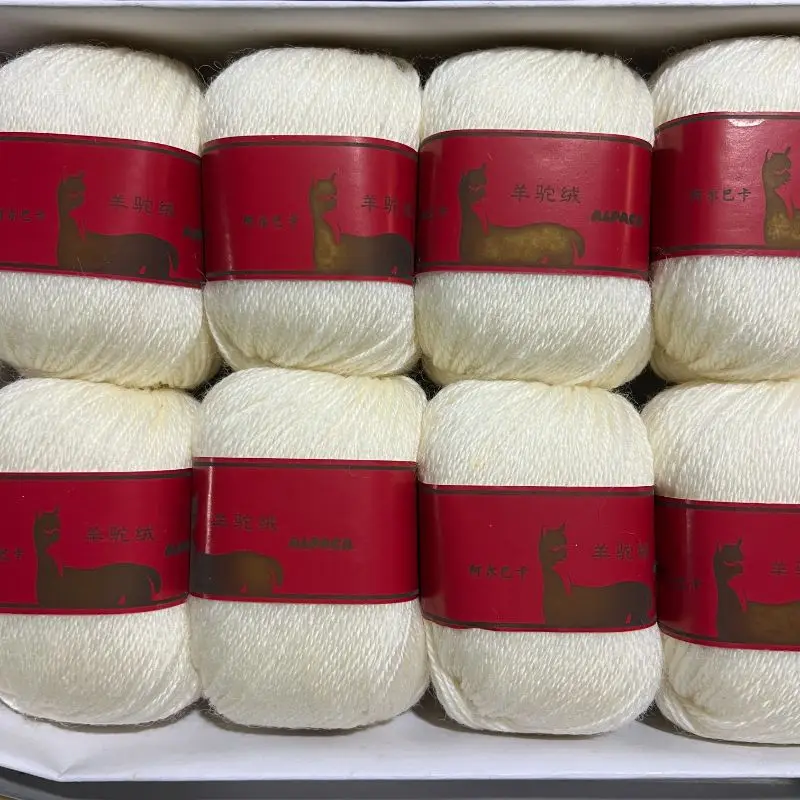 400g/set Natural Wool Yarn for Crocheting Hand Knitting Shawl Hat Scarf Sweater Vest Alpaca Cashmere Thread  Soft  Anti Shrink