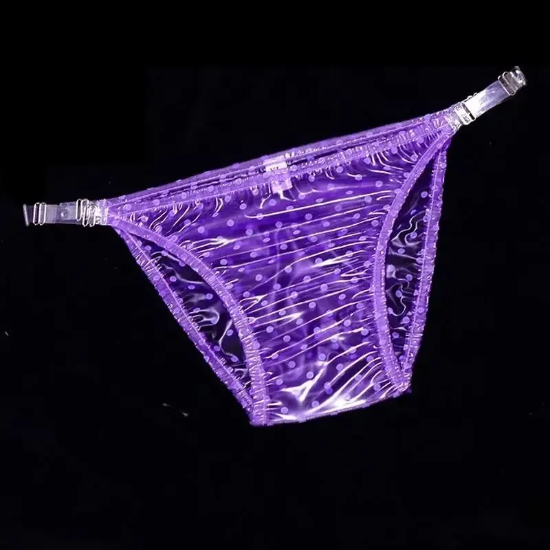Slip Trasparenti in PVC con Stampa a Stella, Pantaloncini Chic per Spettacoli dal Vivo, Danza, DJ, Club, Costumi Sexy, Amanti del PVC ABDL