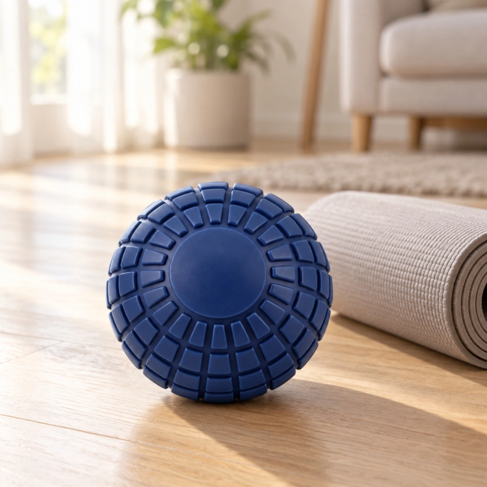 Textured Massage Ball with Raised Blocks Long-Lasting EVA Massage Ball Muscle Recovery Tool Portable Physical Treatment
