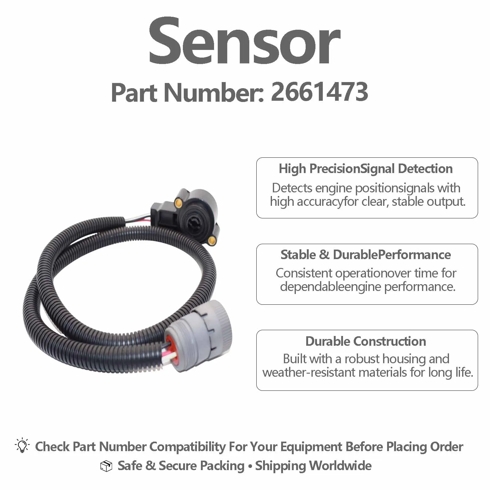 266-1473 2661473 32 V rotation position sensor For Caterpillar CAT TH414C Telescopic Boom Loading And Unloading Machine