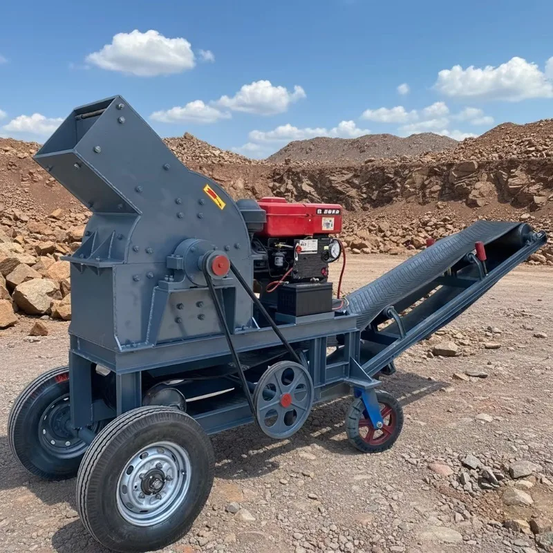 Customized Compact Portable Stone Crusher, For Crushing Limestone, Granite, Gravel And Other Materials - Hammer Crusher