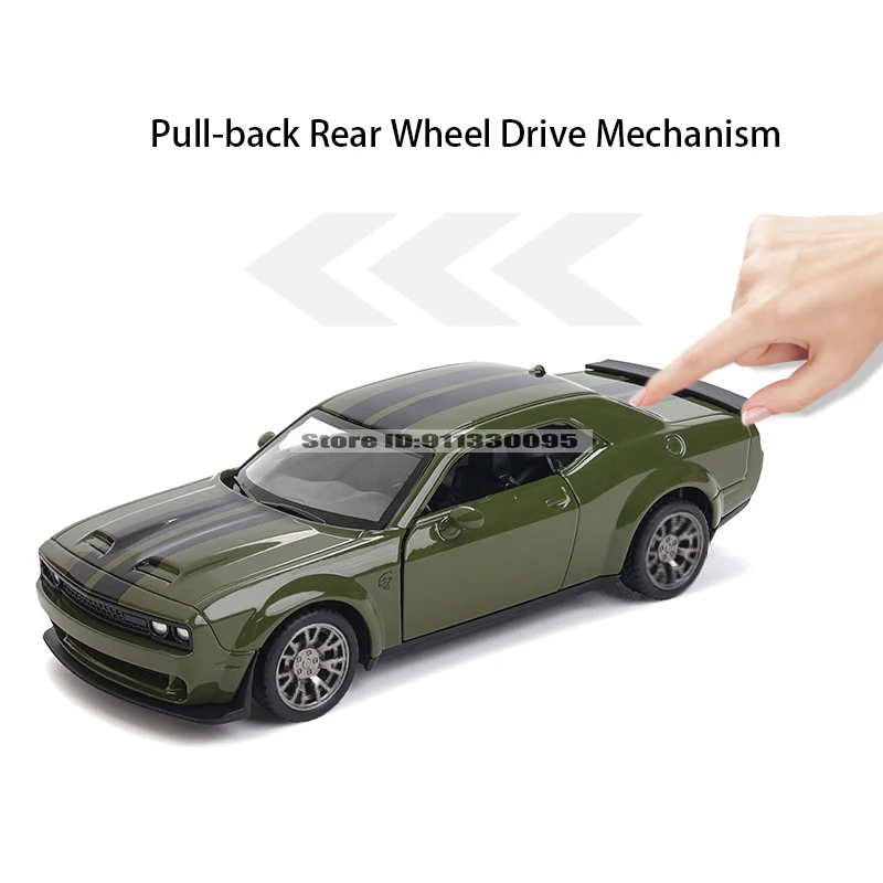 MSZ 5-inch alloy car model Dodge Challenger rebound function static model alloy die-casting car model collection gift toy