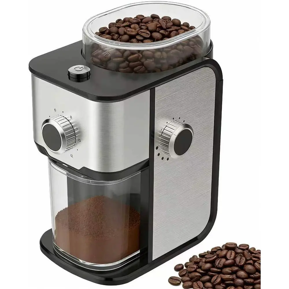 

Adjustable Electric Coffee Grinder, Compact Beans Grinder with 14 Settings for Home & Office Use