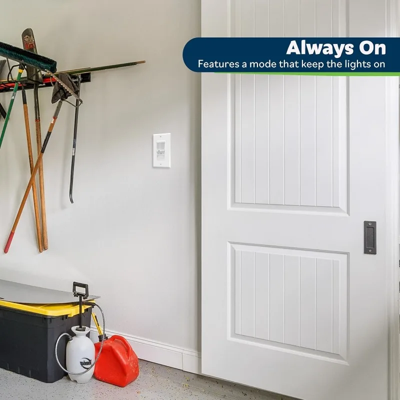 Motion Sensor Light Switch, Motion Sensor Switch, Occupancy Sensor Switch, 4A, 500W, Single Pole, White, 6 Pack