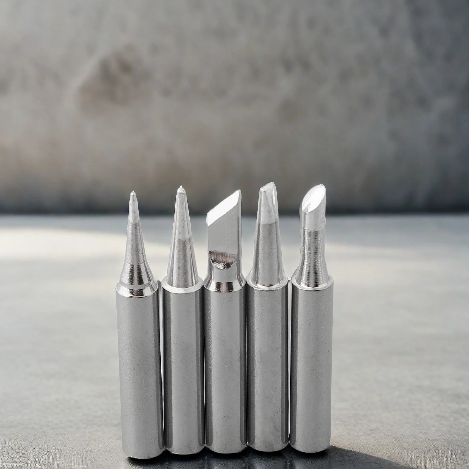 Parts Soldering Iron Tip Silver 5pcs Copper Lead-free Replacement 936 Soldering Iron Tip I+B+K+3C+2.4D Brand New