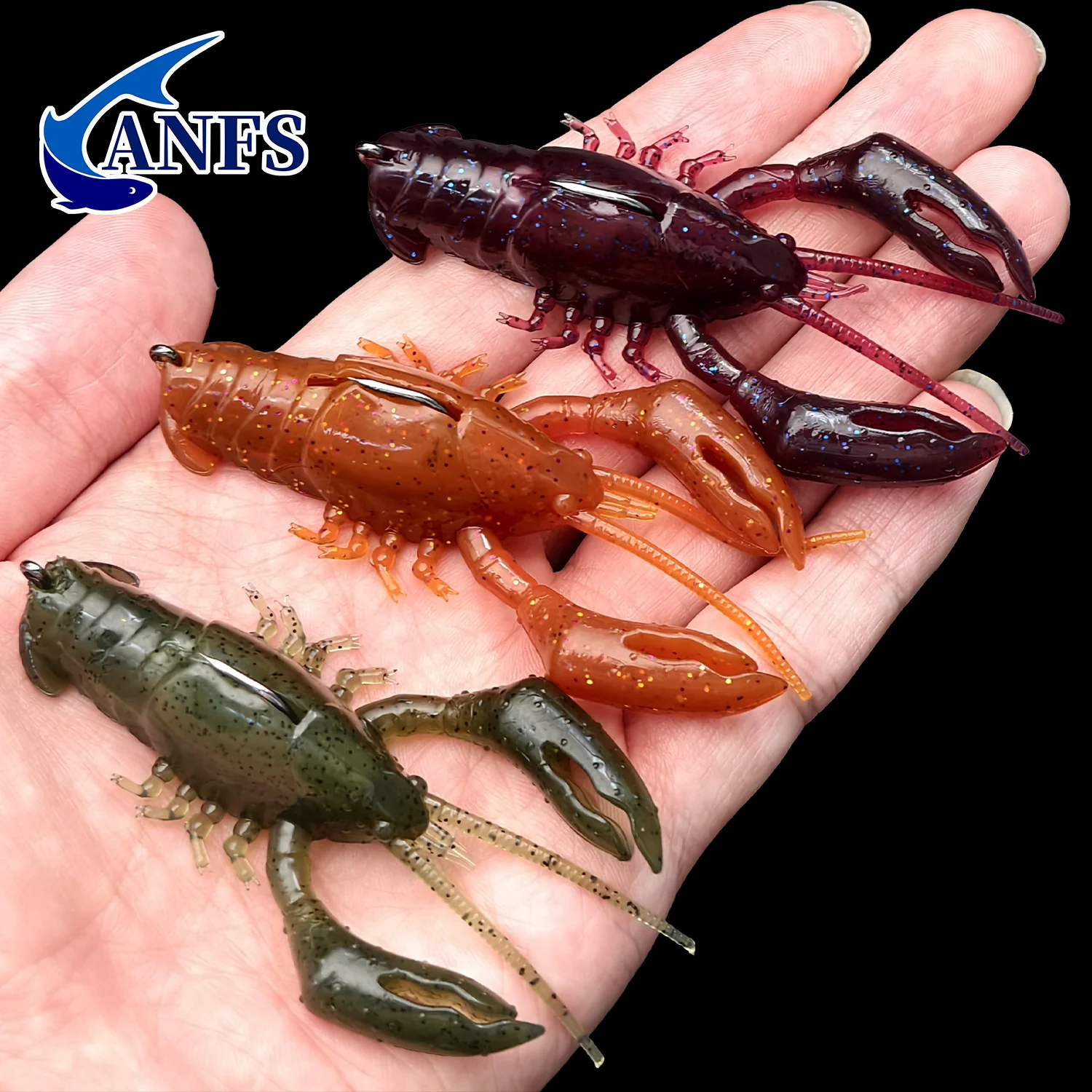 ANFS 1pc Realistic Soft Shrimp Lure-Artificial Bait for Saltwater and Freshwater Fishing, Perfect Fishing Gift for Angler image 3