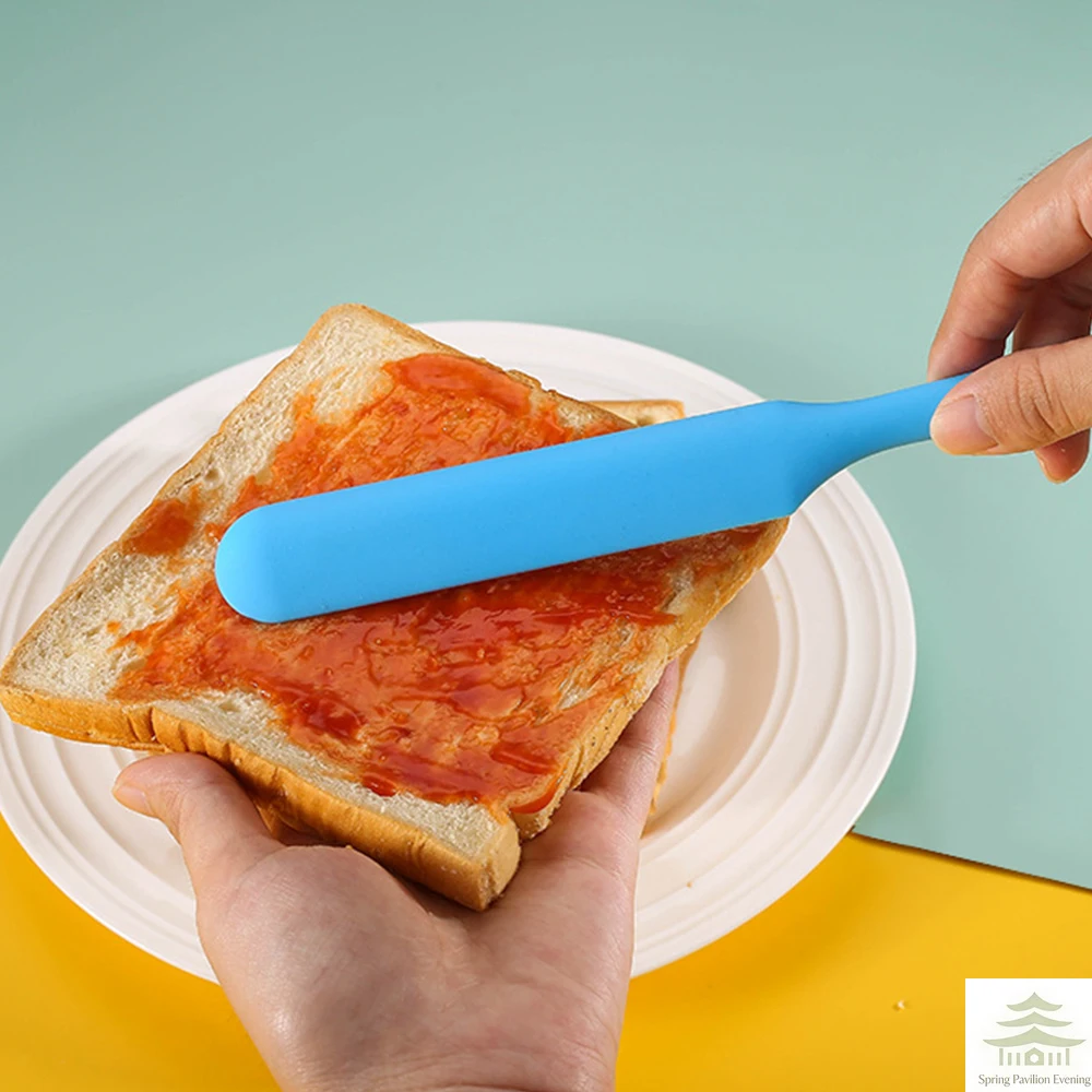 Food Grade Silicone Cream Scraper Household all-in-one Long Cake Spatula Heat-resistant Kitchen Baking Tool